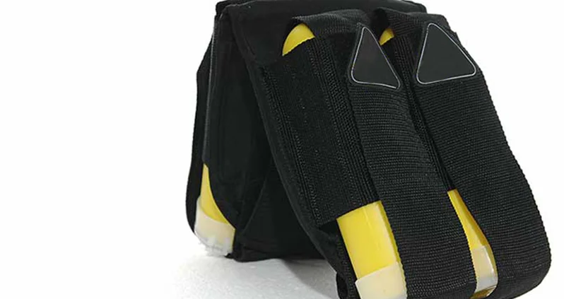 A paintball equipment pouch with paintball pods
